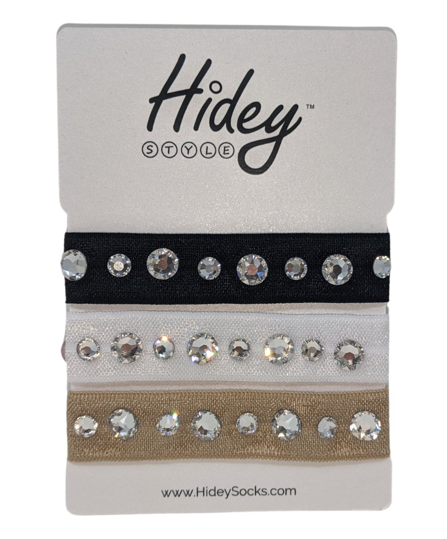 Hidey Hair Ties with Swarovski Crystals (10% donated to SPCA) - Hidey Style