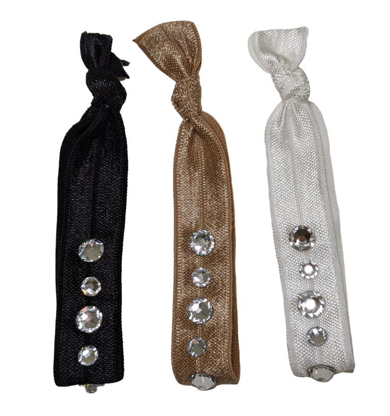 Hidey Hair Ties with Swarovski Crystals (10% donated to SPCA) - Hidey Style